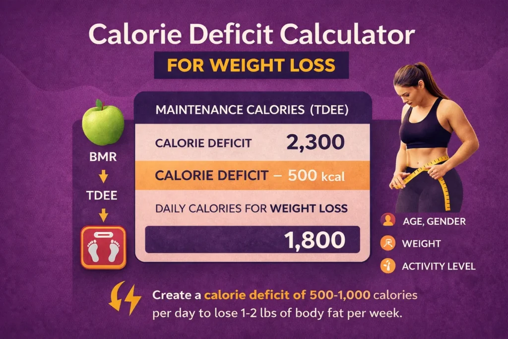 calorie deficit calculator for weight loss