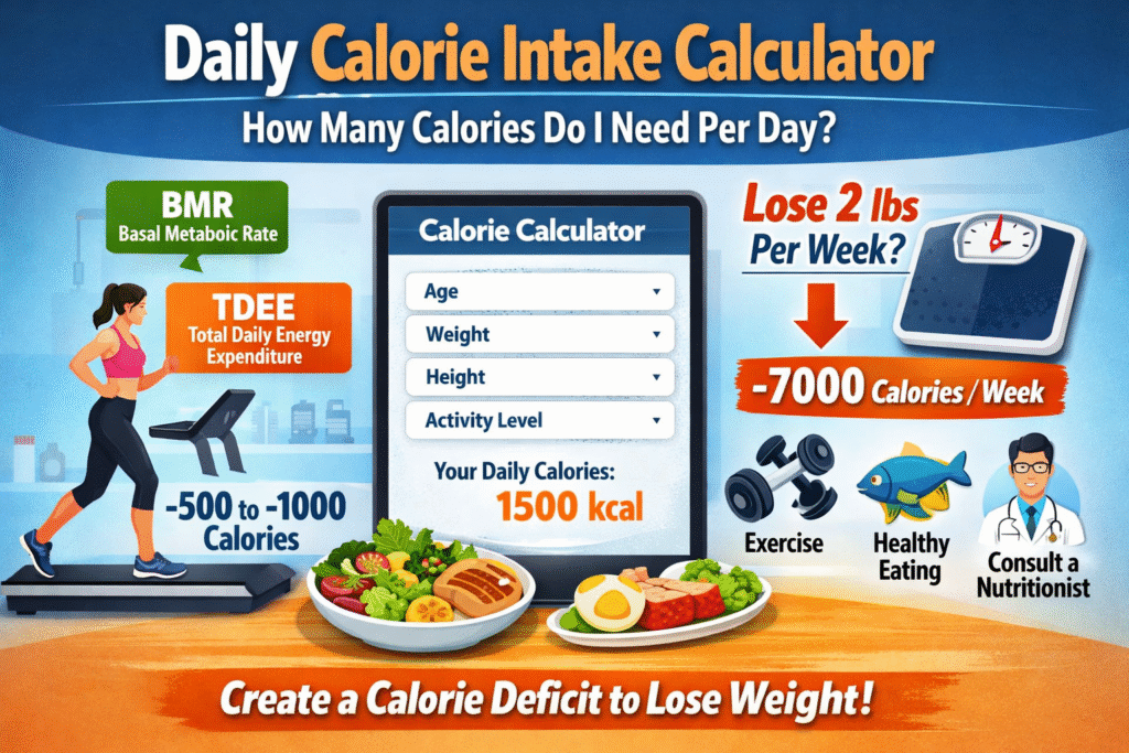 Daily calorie intake calculator